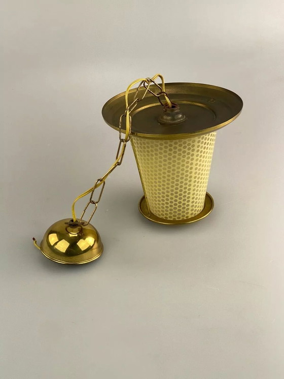 Image 1 of Lampada da soffitto anni '50 e '60, design in ottone di metà secolo, anni '50 e '60