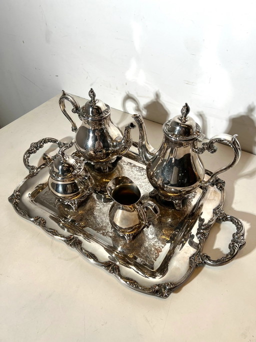Juego de té y café vintage Rogers chapado en plata Rodgers & Son – servies (photo 2 of 9)