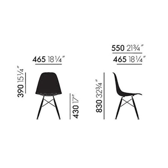 Image 1 of Vitra Eames DSW Fiberglasstuhl, ocker, ahorn