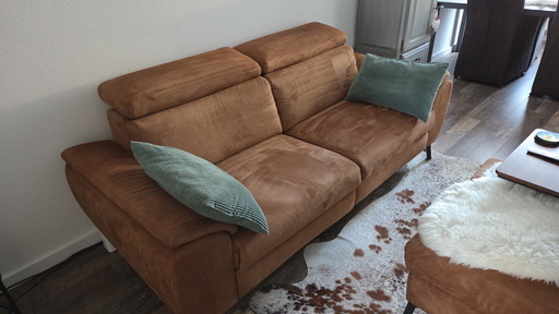 2.5 seater electric relaxation sofa with footstool