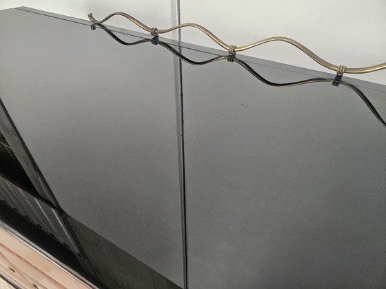 Vittorio Dassi Rosewood Credenza With Black Glass Top, Italian 1940 – Vittorio Dassi Mobili Moderni (photo 9 of 36)