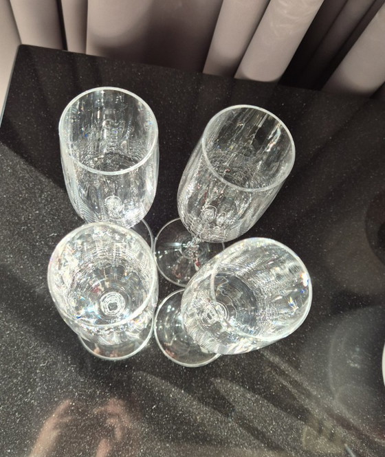 Image 1 of Bicchieri da champagne vintage in cristallo alti 4x