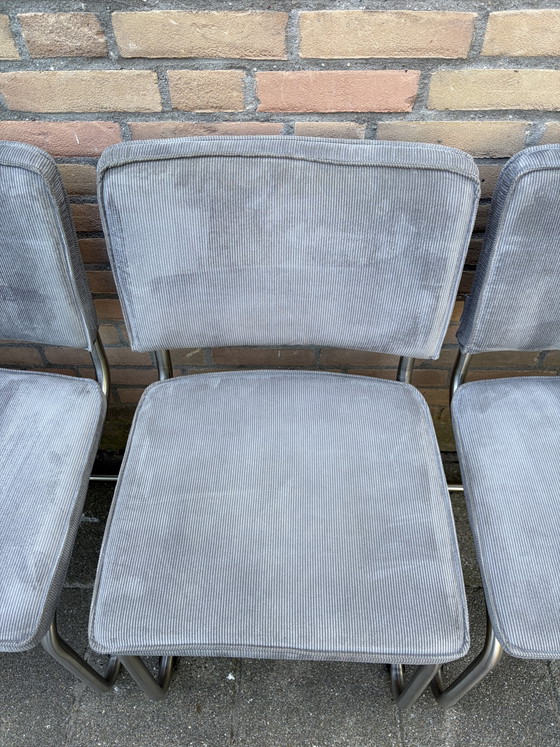 🪑✅ 6 Grey Zuiver Ridge Rib Fabric Chairs – Dining chairs, Chrome, Textile (photo 6 of 9)