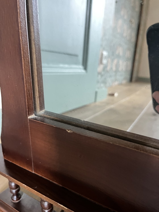 Image 1 of Classic vintage wall mirror with wooden frame