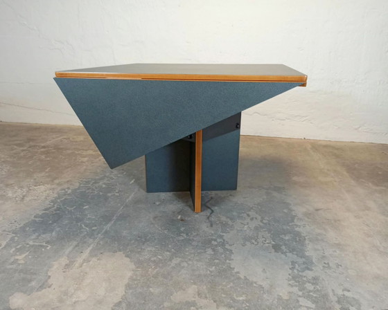 Table de salle à manger extensible postmoderne Hennie de Jong, Tables de salle à manger, Bois, Métal, Noir (photo 6 sur 15)