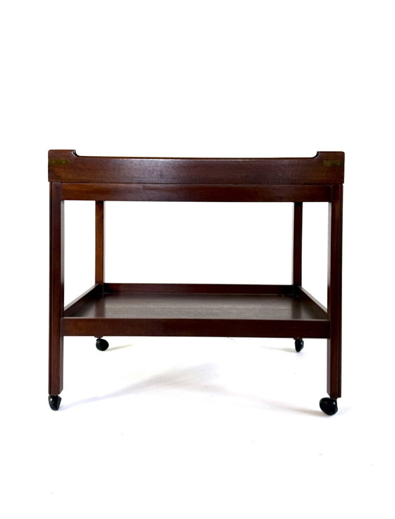 Image 1 of Carrello vintage danese in teak e ottone, anni '60