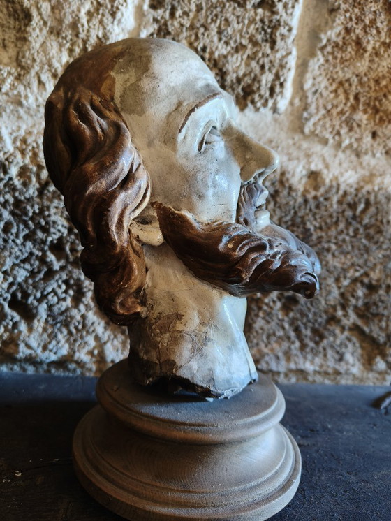 Image 1 of Antiek terracotta heiligenbuste beeld