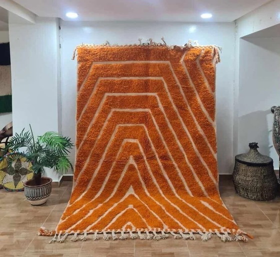 Tappeto in pura lana fatto a mano, lavorazione artigianale tradizionale, colore arancione, 150/250 cm – Ahrend (photo 3 of 5)