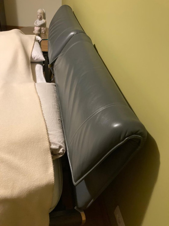 Image 1 of Struttura letto dal design moderno 180×200 – colore petrolio – struttura in metallo – E.F. JONAS Furniture Agencies