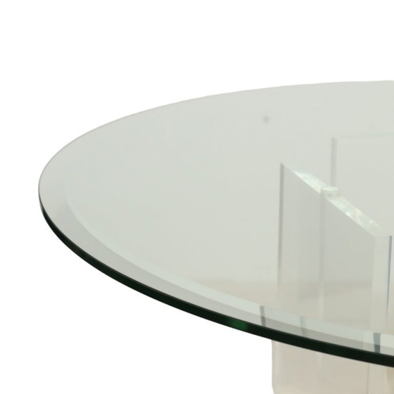 Image 1 of Round Design Coffee Table Lucite