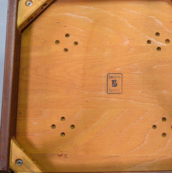 Image 1 of Vintage Design Teak Wooden Dining Chairs with Racing Green Leather Seatings Designed by Severin Hansen for Bovenkamp. Set of 4.