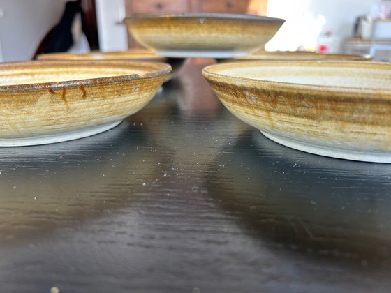 Image 1 of Longchamp zandstenen bord service 42 stuks