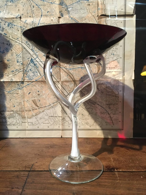 Stretched glass bowl "Alicja" Poland 70s – Crystal, Vintage (photo 9 of 9)