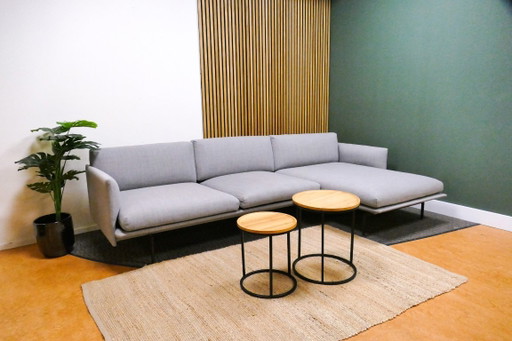 Canapé 3 places Muuto Outline avec méridienne Fiord 151 – chaises longue, Textile, Wool