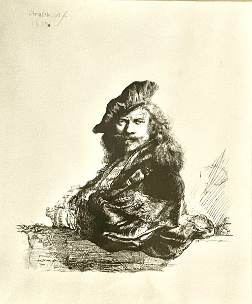 Rembrandt van Rijn (1606-1669) - Zelfportret – lithos zeefdrukken, Paper (photo 2 of 6)