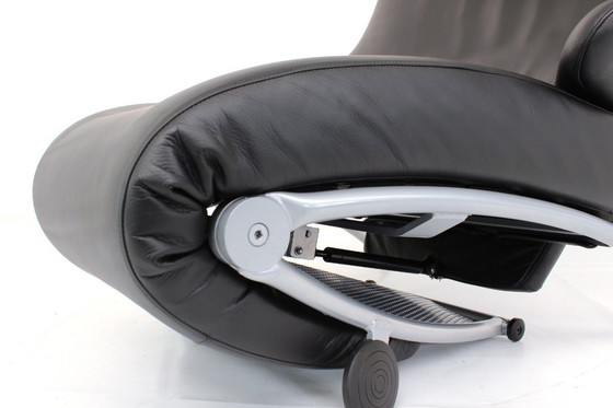 Image 1 of come nuova WK Wohnen sedia / poltrona relax multifunzionale SOLO del Prof. Heiliger, in pelle con struttura in argento, prezzo d