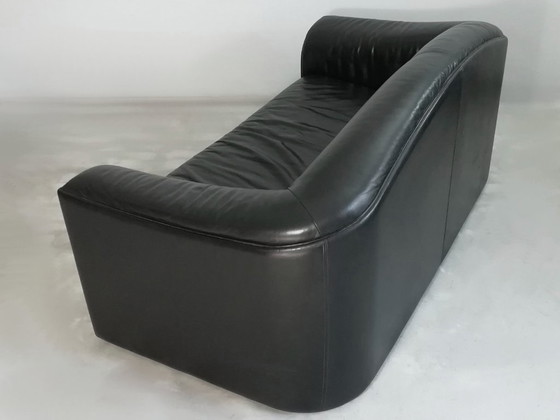 Image 1 of Divano in pelle esclusivo originale WALTER KNOLL COLLECTION, pelle pregiata, nero