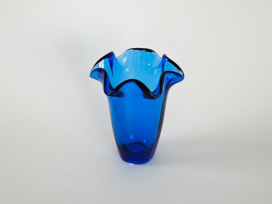 Image 1 of Cobalt glass vase, Danish design, 1970s, made in Denmark