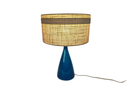 Kastrup Holmegaard - Jacob Bang - lampada da tavolo - Danimarca - blu - anni '60