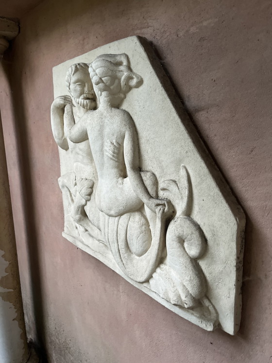 Image 1 of Classical relief of man and woman in stone