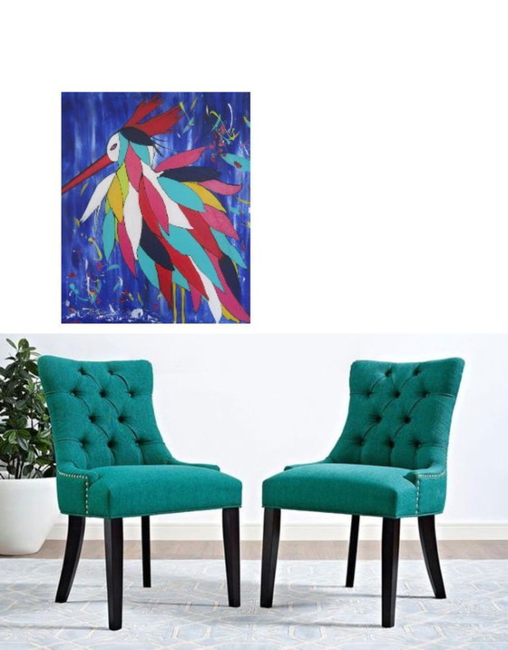 Image 1 of Cuadro moderno "Pájaro alegre"