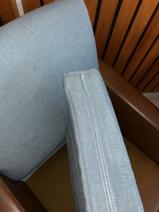 Image 1 of Set van 2 vintage fauteuils jaren ’50/’60 – stof & skai