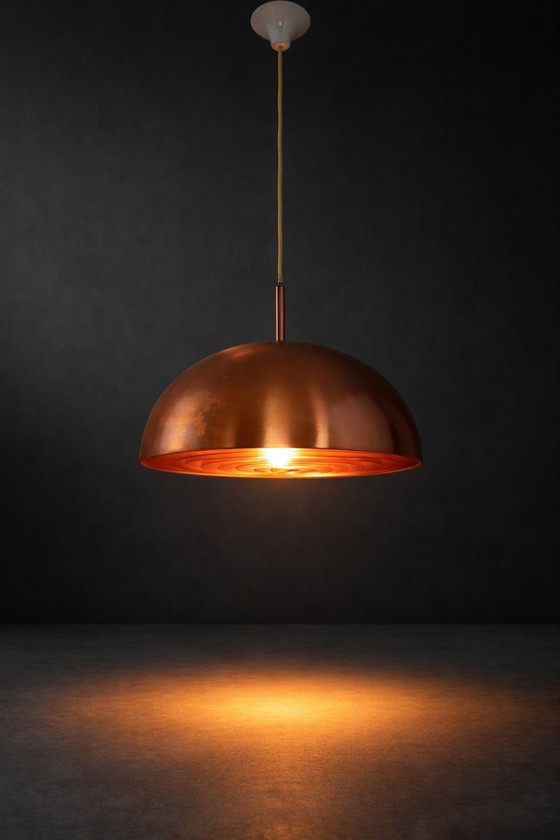 Image 1 of Solid copper pendant lamp by Jo Hammerborg for Fog & Mørup