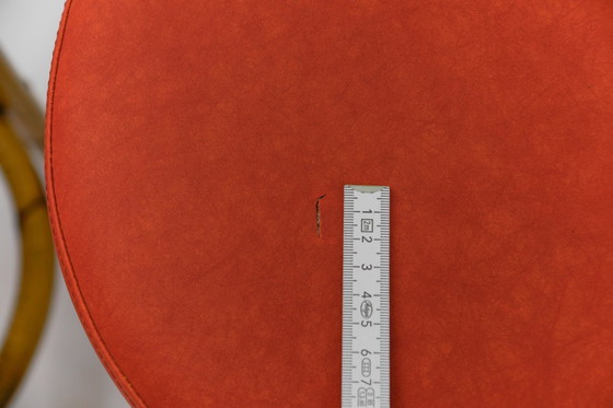 Image 1 of Bamboe bar met 5 bamboe barkrukken, jaren 1950, Italië