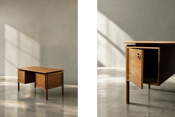 Vintage Mid-Century Danish Modern Teak Desk by Arne Vodder for GV Møbler, 1960s – Wood (photo 4 of 19)