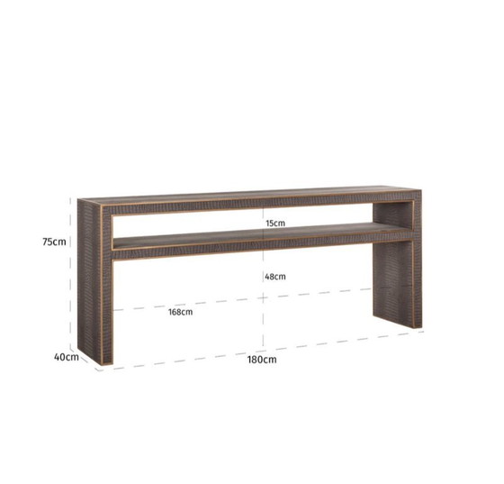 Image 1 of Classio Vegan Leather Console - RICHMOND INTERIORS
