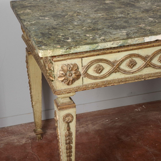 Louis XIV Lacquered Wood Console Writing Desk, 17th Century, Scagliola Top, Multi Color, Barok (photo 29 of 33)