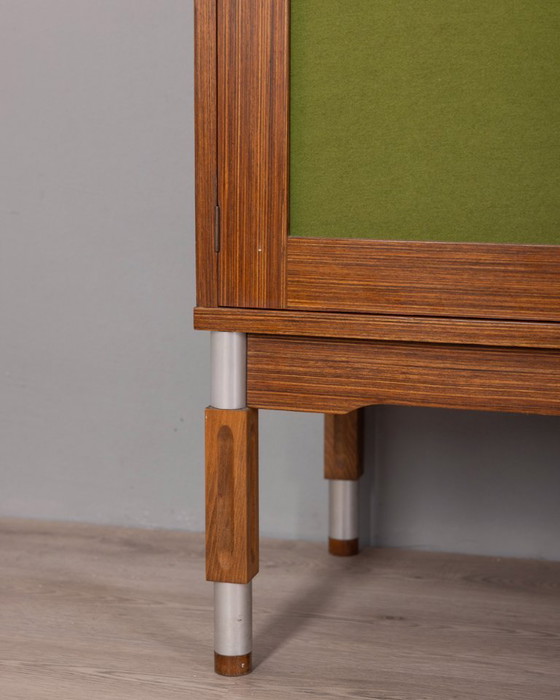 Image 1 of VINTAGE 1960s WOODEN SIDEBOARD WITH BAR COMPARTMENT, ITALIAN DESIGN