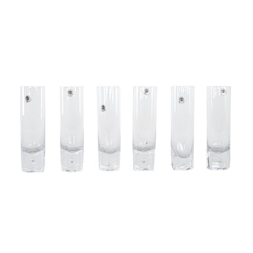 Set kristallen glazen, Italiaans design, jaren 70, vervaardigd door RCR Cristalleria Italiana