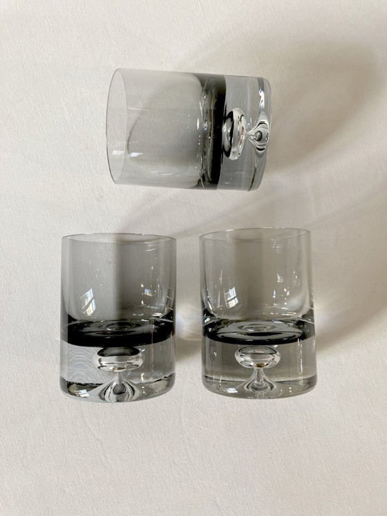 Image 1 of 10 bicchieri da aperitivo in vetro fumé, anni '60-'70