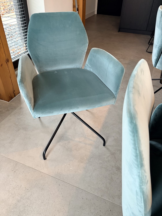 Image 1 of 8x Silla de comedor Nixdesign azul/verde