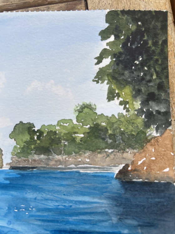 Image 1 of Seaside watercolor