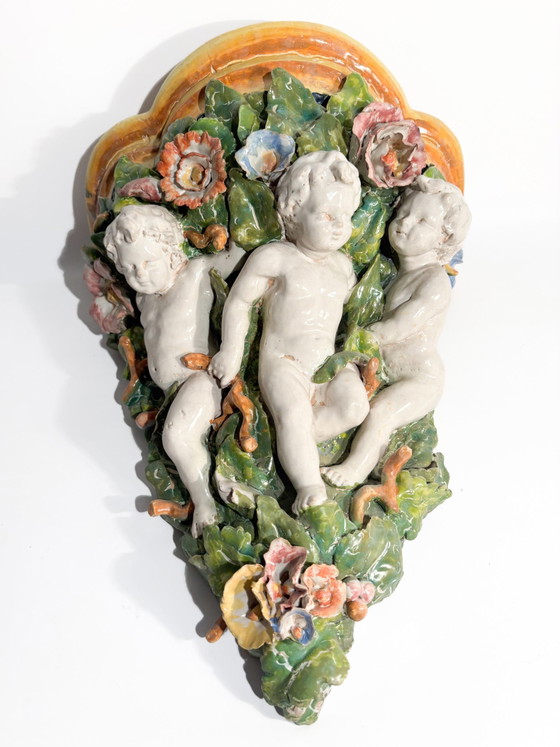 Étagère attribuée à Minghetti Ceramics, fabriquée et peinte à la main dans les années 1800. – Objets déco (photo 9 of 13)