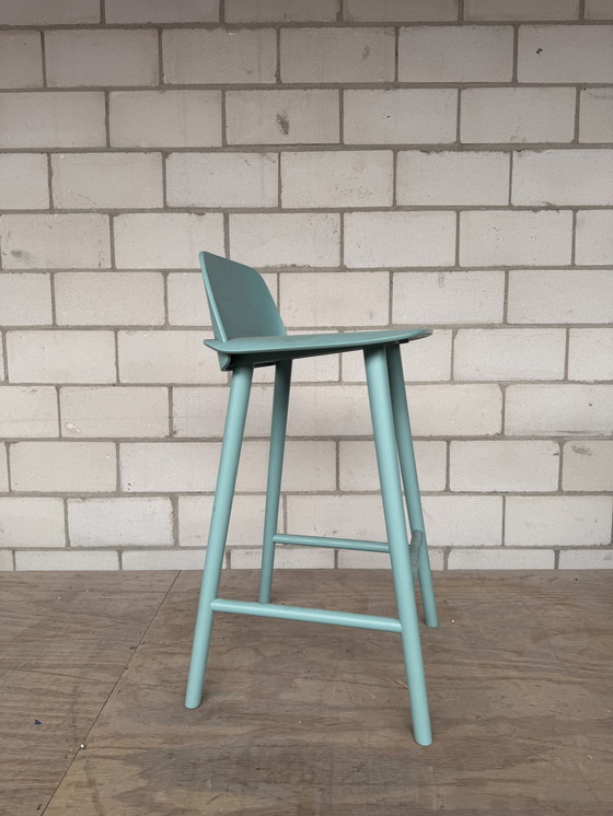 Image 1 of Sgabello da bar Muuto Nerd (blu chiaro basso)