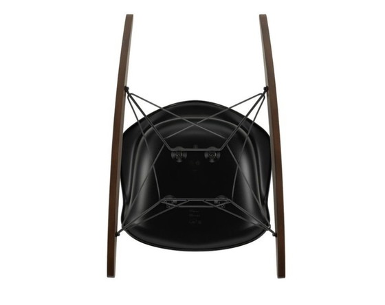Image 1 of Silla mecedora Vitra Eames Plastic RAR verde, arce oscuro