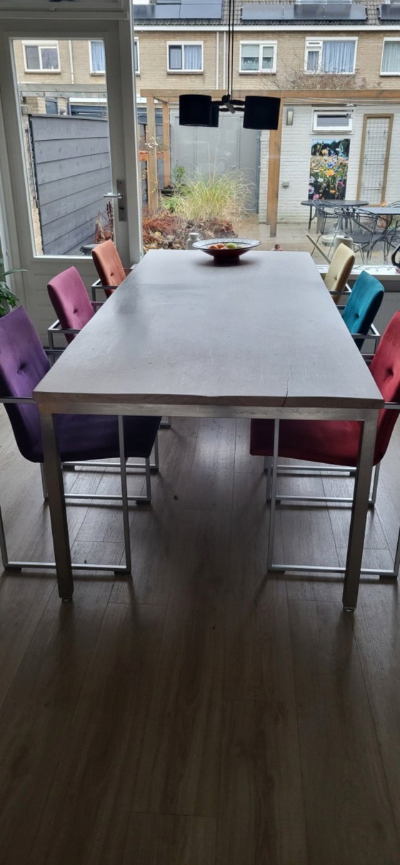 Image 1 of For sale: 6 Arco frame chairs, possibly with a table