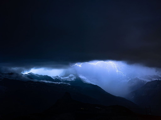 Lightning Storm Over the Matterhorn — Limited Edition 3/3