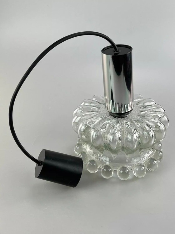 Image 1 of Lampada da soffitto anni '60 e '70, lampada a sospensione, bolla di vetro, design spaziale di metà secolo
