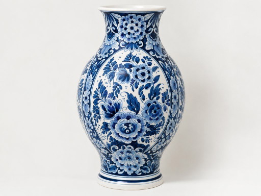 Wunderschöne große Vase – Altes Delfter Porzellan, Holland, handbemalt – vazen, Ceramic