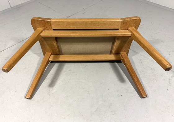 Petit tabouret-repose-pieds en chêne, années 1960 – Skai (photo 15 of 15)