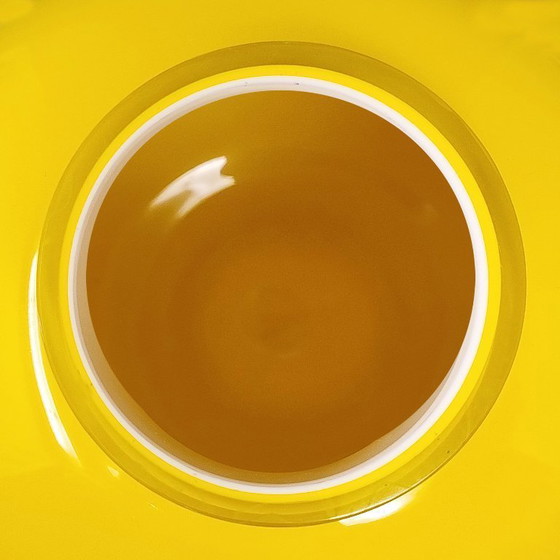 Image 1 of 1970s Mid-Century Yellow Vase by Ind. Vetraria Valdarnese. Made in Italy