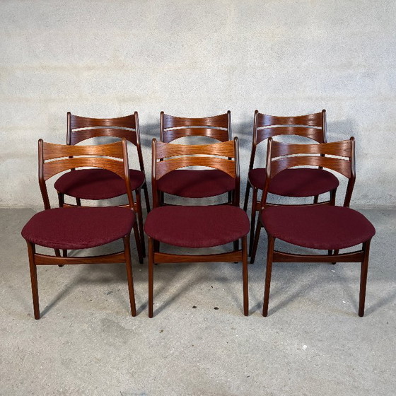 Image 1 of 6x Model 310 eetkamerstoelen door Erik Buch