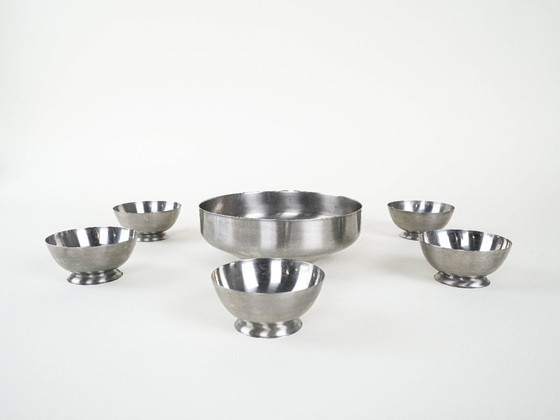 Image 1 of Set di ciotole in acciaio inox, design italiano, anni '80, prodotto in Italia.