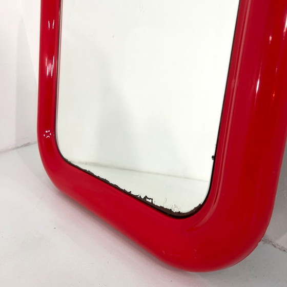 Image 1 of Red Delfo Mirror by Sergio Mazza for Artemide, 1970s