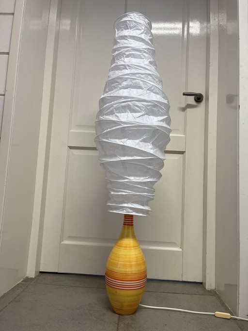 Lampadaire haut vintage Mid Century en céramique koralcoa