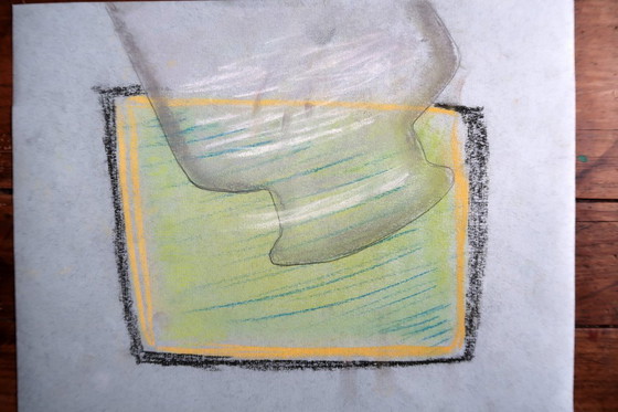 Image 1 of Paire de dessins figuratifs vintage au fusain et au pastel des années 1970, études de nus – 2C50